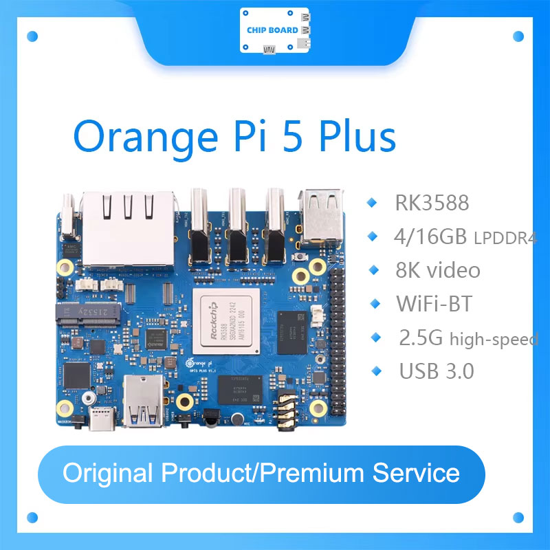 Orange Pi 5 Plus 32Gb - オレンジパイ5プラスシングルボードコンピューター,Rk3588,pcieモジュール,外部Wifi,bt,ssd 8k,デモ開発